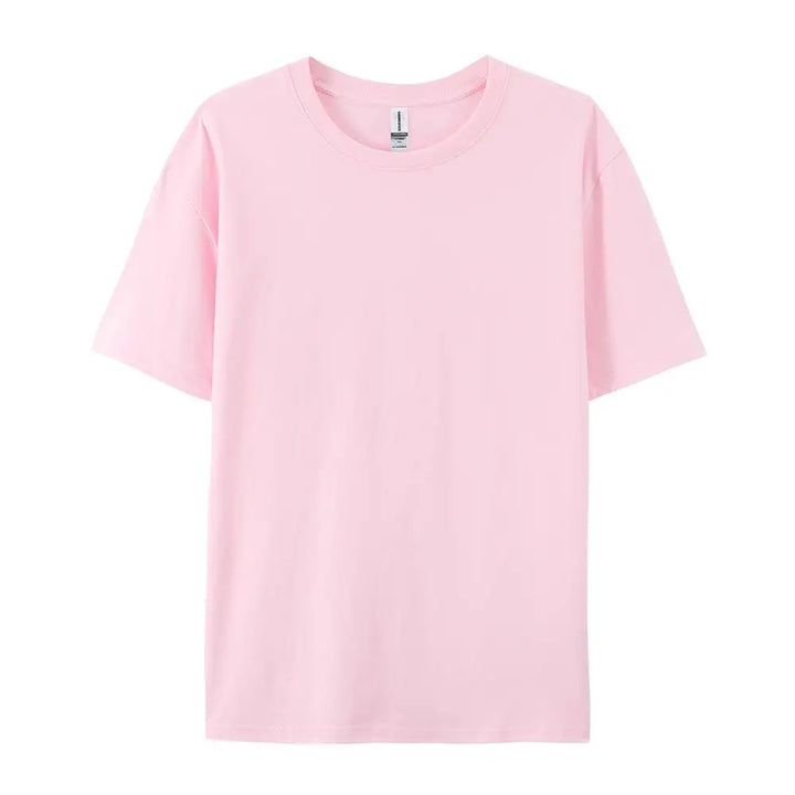 100% Cotton Solid Tshirts Men Woman Short Sleeve Fashion Brand Trend Casual Soft Clothing Tees Customized Products Summer Tops