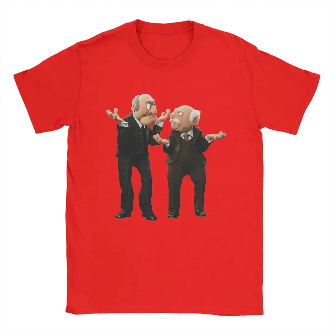 Statler And Waldorf Men's T Shirts Awesome Tee Shirt Short Sleeve O Neck T-Shirts Pure Cotton Party Clothes