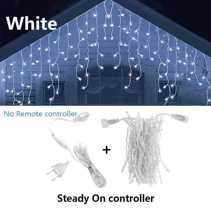 LED-Lichterkette in Eiszapfenform für Garten und Hof