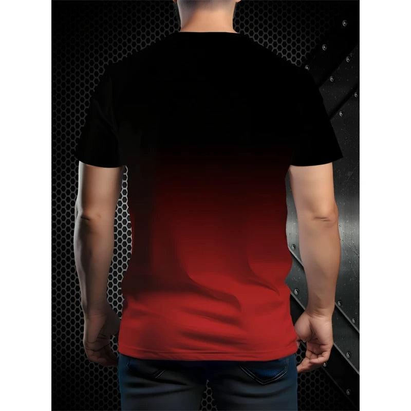 Simple Fashion Striped Graphic T Shirts For Men Summer Casual Short  Sleeve 3D Printed T-shirts Loose Breathable Daily Wear Tees