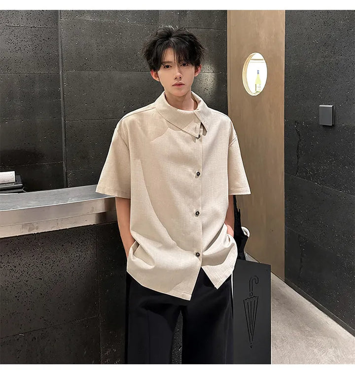 New short sleeve Shirts Men fashion Casual Shirts Personalized Design Lightweight Henley Beach Shirts Hawaiian Shirts Men