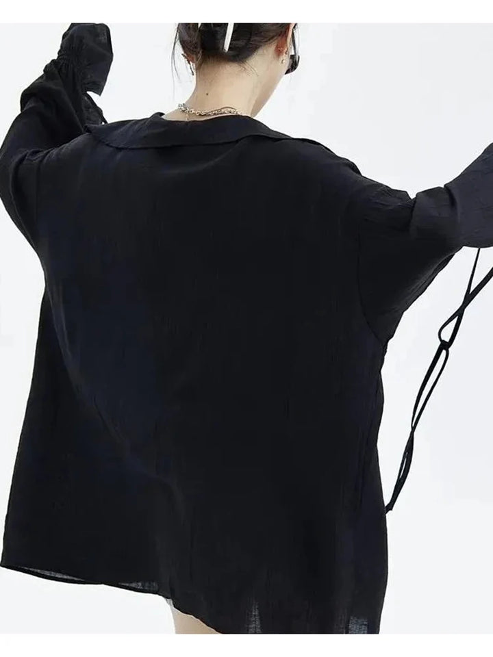 قميص نسائي كلاسيكي أنيق وعصري - على الطراز الأوروبي