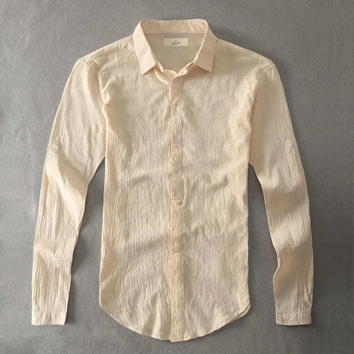 Casual Hawaiian Shirts Men Cotton Linen Designer Brand Slim Fit Man Shirts Long Sleeve White Shirt For Men Clothes Spring Autumn