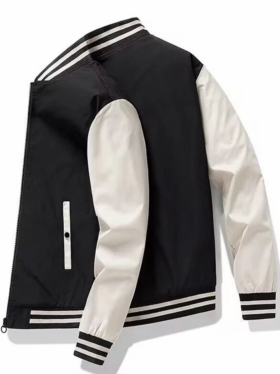 Men’s Casual Sports Baseball Jacket – Trendy Spring & Autumn Outerwear