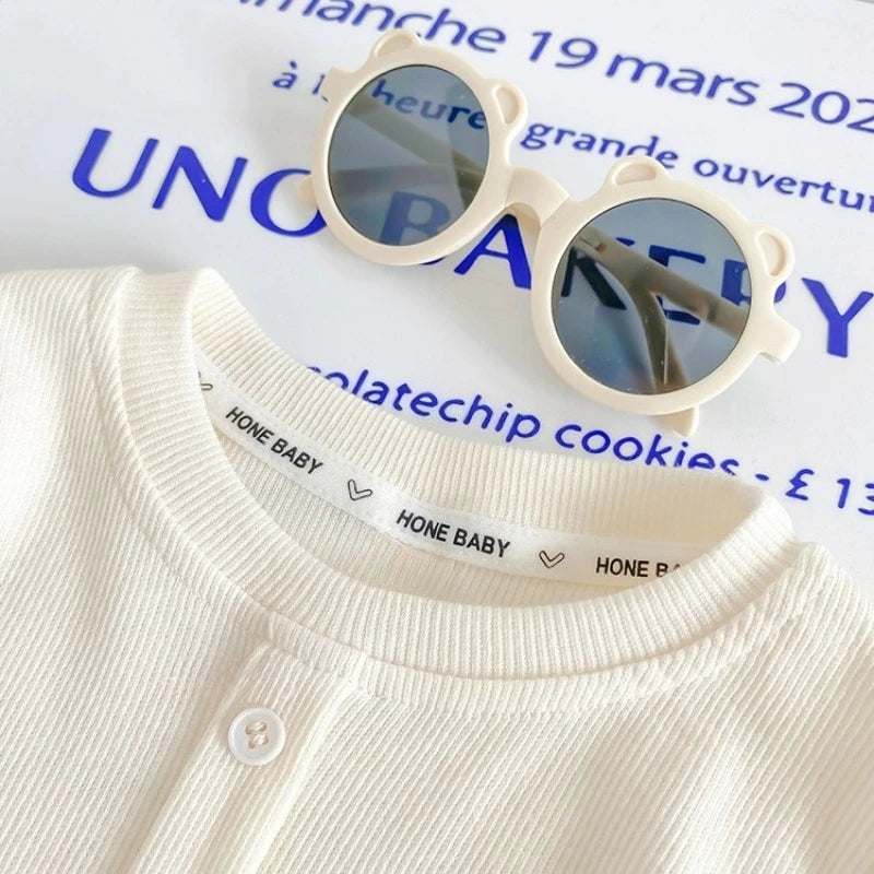 Children T-Shirts Slim Top Solid Color Fashion Breasted T-shirt Long Sleeve Girls Play Undershirt Kids Clothes for Girls