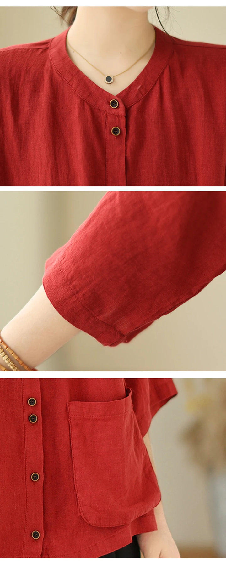 Woman Top Single-Breasted Loose Shirts & Blouses for Women Pocket Cheap Tops Female