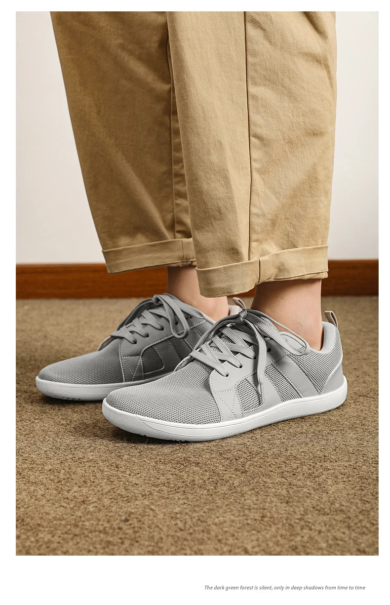 New Minimalist Shoes for Men Wide Toe Barefoot Zero Drop Shoes Casual Breathable Mesh Lightweight Walking Sneakers Man