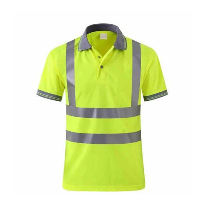 Men Shirts Night Work Reflective Workwear Short Sleeve Quick Dry Work Clothes for Men Breathable T-shirt High Visibility Tops