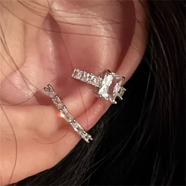 Women’s Crystal Ear Cuff – No Piercing Clip Earrings
