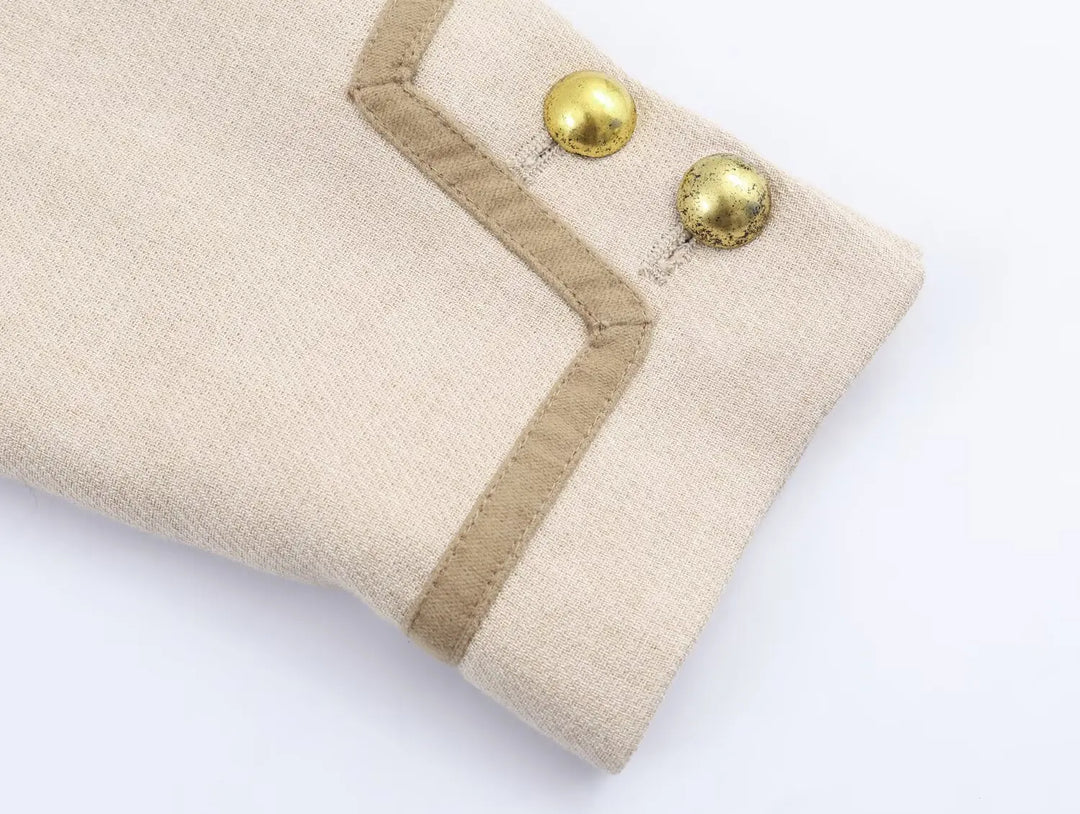 Women’s Autumn 2025 Jacket – Chic Long Sleeve Coat with Rope Knot Buckle