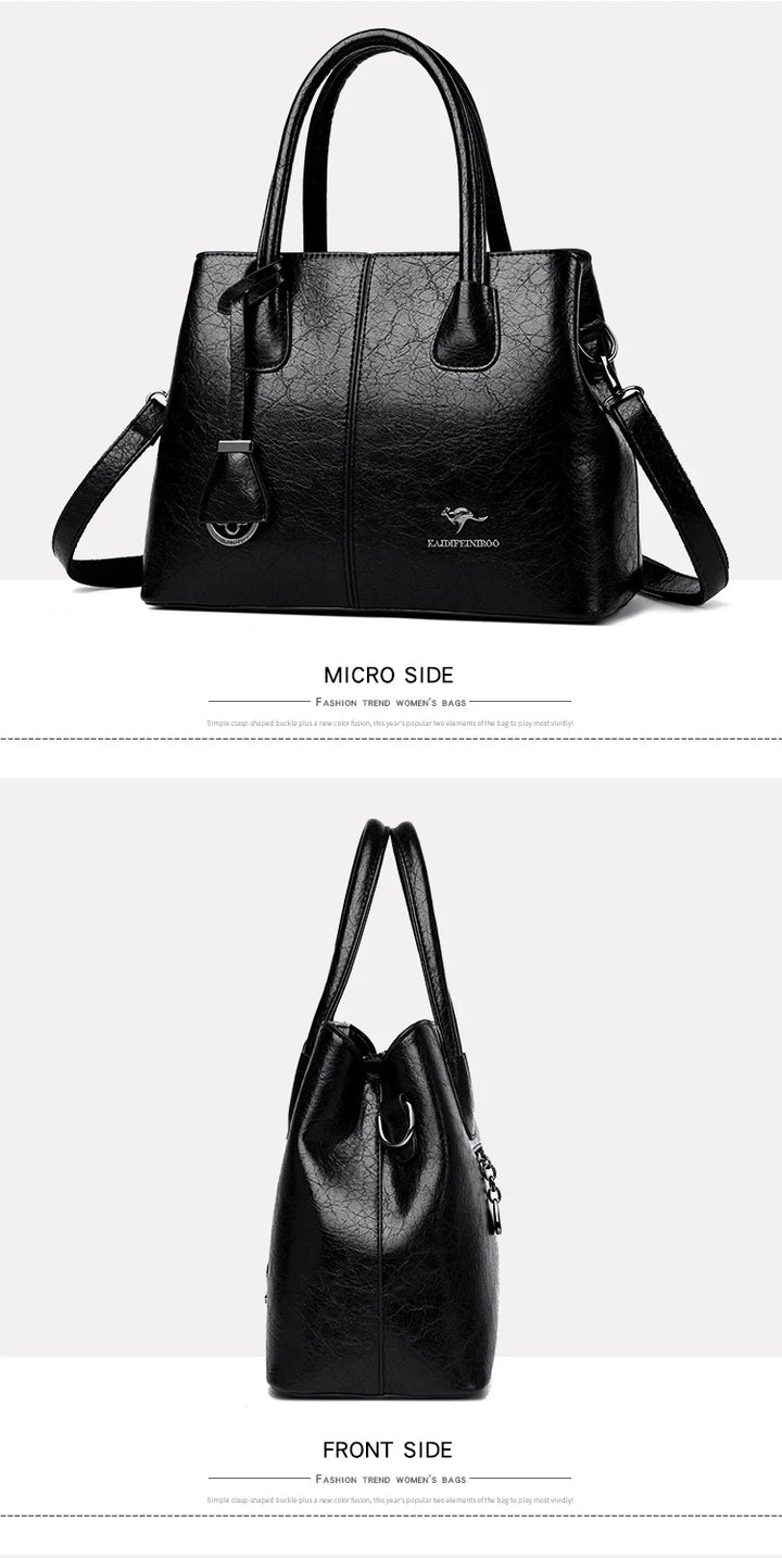 Women’s PU Leather Tote & Crossbody Handbag – Large Shoulder Bag