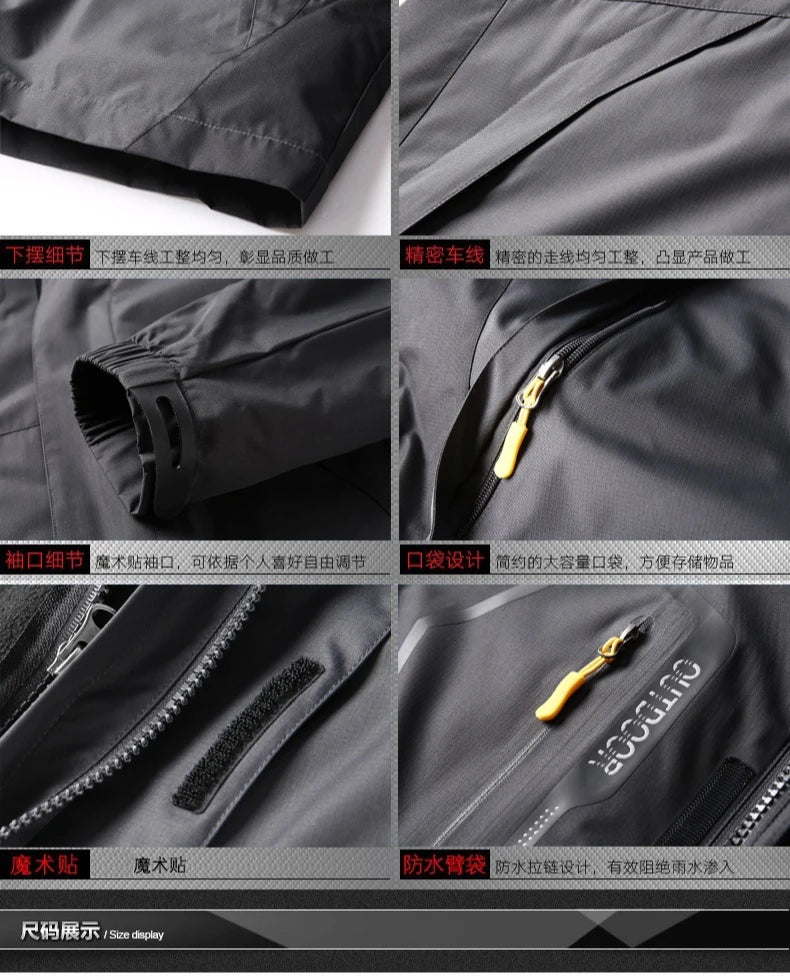 Men’s Winter Ski Jacket – Waterproof Windproof Snowboard & Trekking Coat