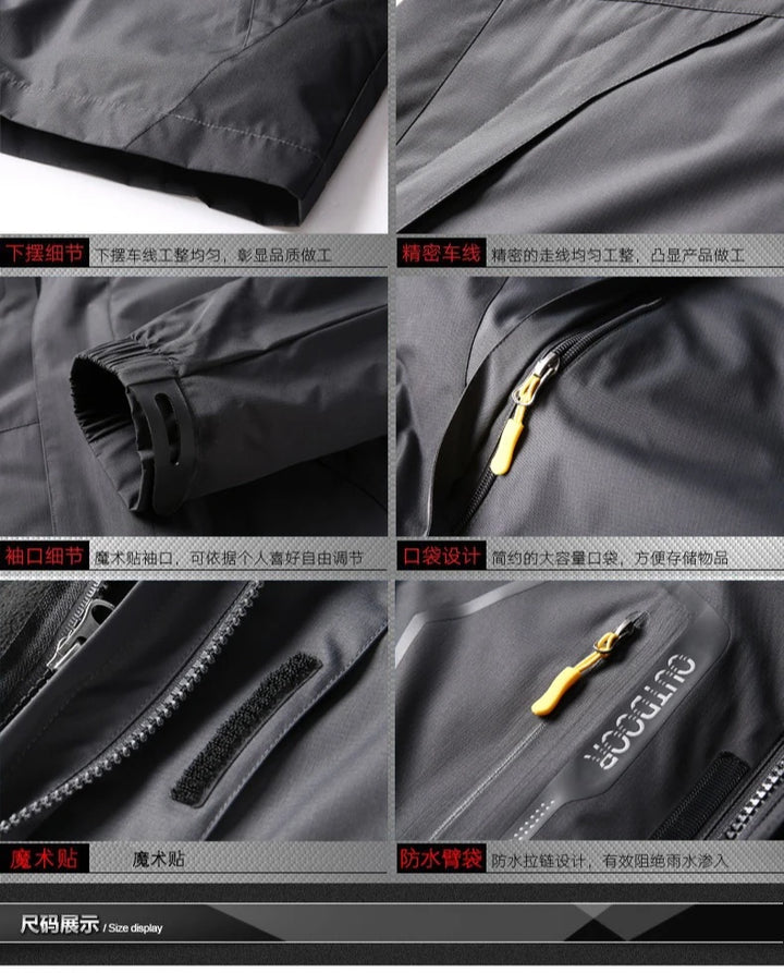 Men’s Winter Ski Jacket – Waterproof Windproof Snowboard & Trekking Coat