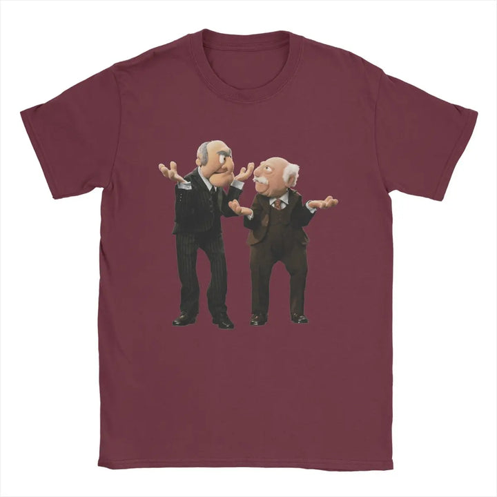 Statler And Waldorf Men's T Shirts Awesome Tee Shirt Short Sleeve O Neck T-Shirts Pure Cotton Party Clothes