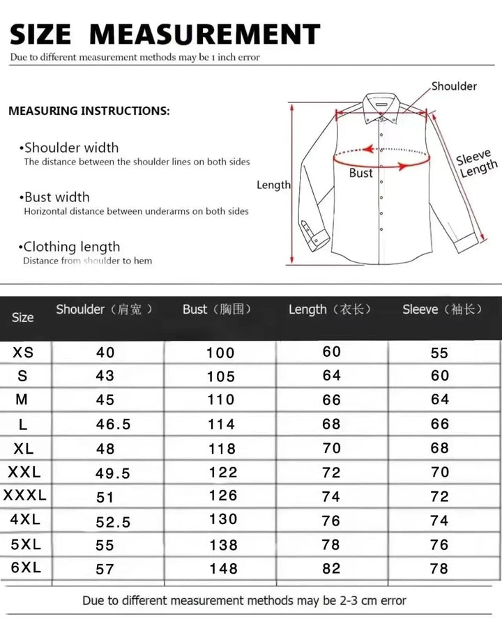 Men's Fashion Classic Business Casual Shirt Street Comfortable Long Sleeve Collar Single breasted Shirt Social Party Men's Shirt