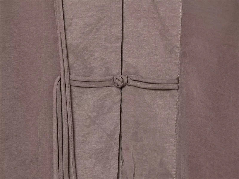 Women's Shirt 2026 New Fashion Summer Solid Color Oversize Rope Knot Detail Draped Shirt for Women Loose Chic Ladies Shirt Top