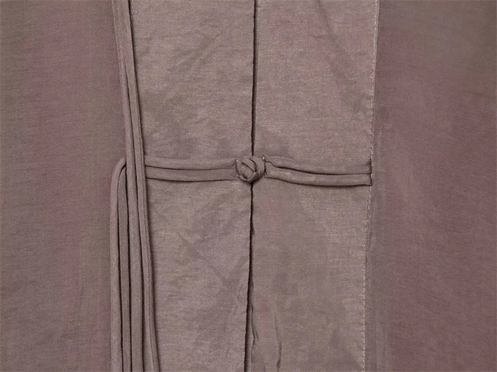 Women's Shirt 2026 New Fashion Summer Solid Color Oversize Rope Knot Detail Draped Shirt for Women Loose Chic Ladies Shirt Top