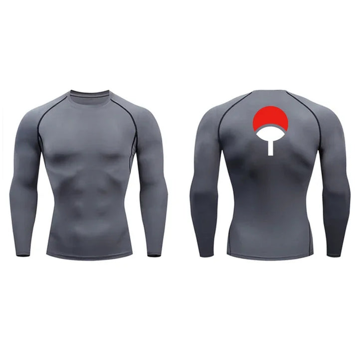 Graphic Compression Shirts for Men Athletic Quick Dry Rash Guard Stretchy Baselayers Undershirts Gym Workout Running Tshirt Tops