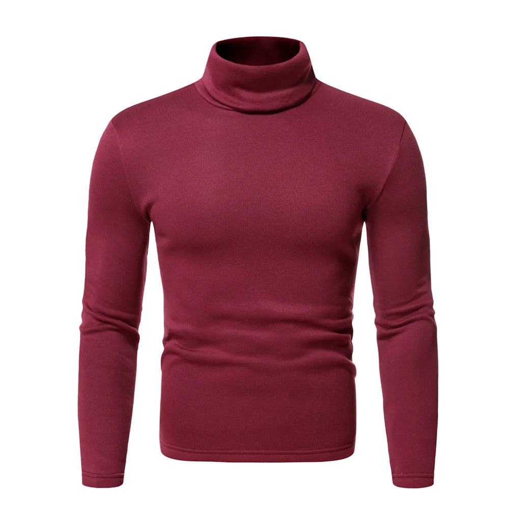 Men Turtleneck Sweater Design Long Sleeve Shirt top