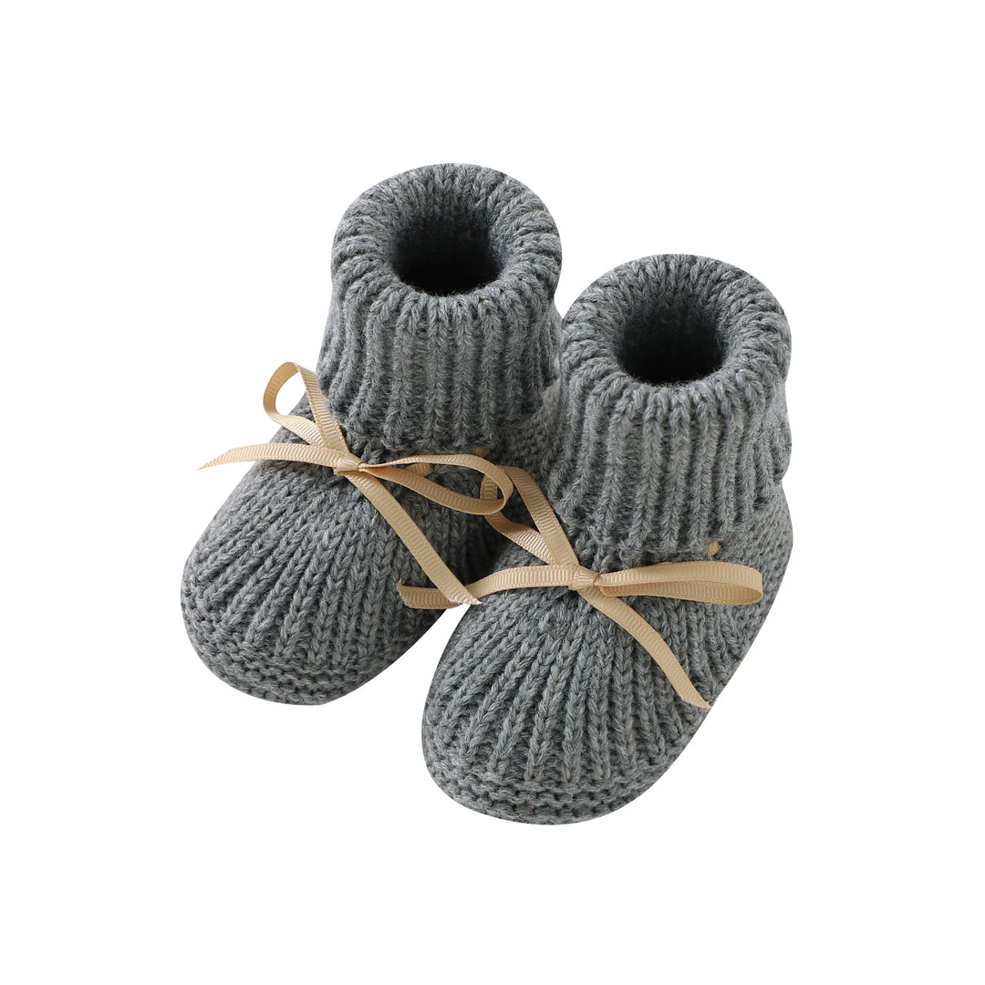 CozyToes™ Newborn Knitted Booties for Girls & Boys