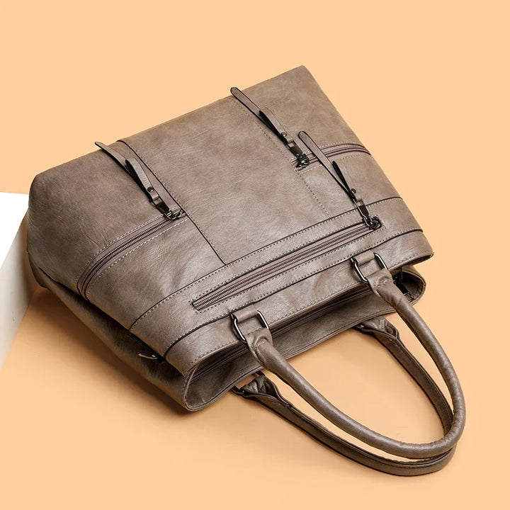 Elegant Women’s PU Leather Handbag – Top-Handle Shoulder & Crossbody Tote