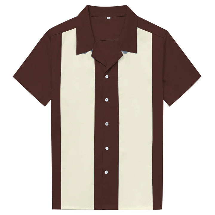 Vertical Striped Shirt Men Short Sleeve Work Men's Bowling Shirts for Men Cotton Summer Blouse Men Plus Size Male Clothing