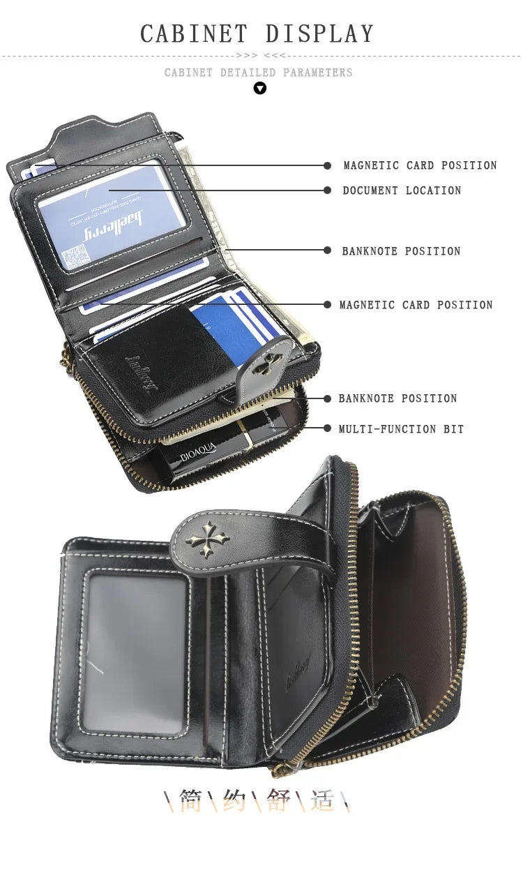 Women’s PU Leather Wallet – Small Coin Card Holder Short Clutch Purse