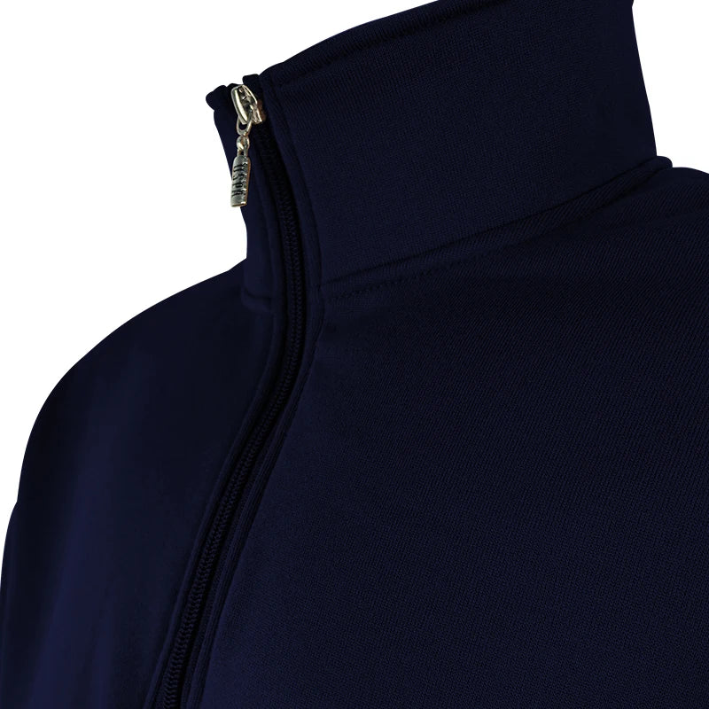 Men Sweatshirts Fall Spring Thicker Half Zip Pullover Hoody Solid Color Turtleneck for Male Outdoor
