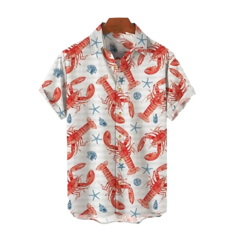 Men’s Hawaiian Beach Shirt – Oversized Short Sleeve