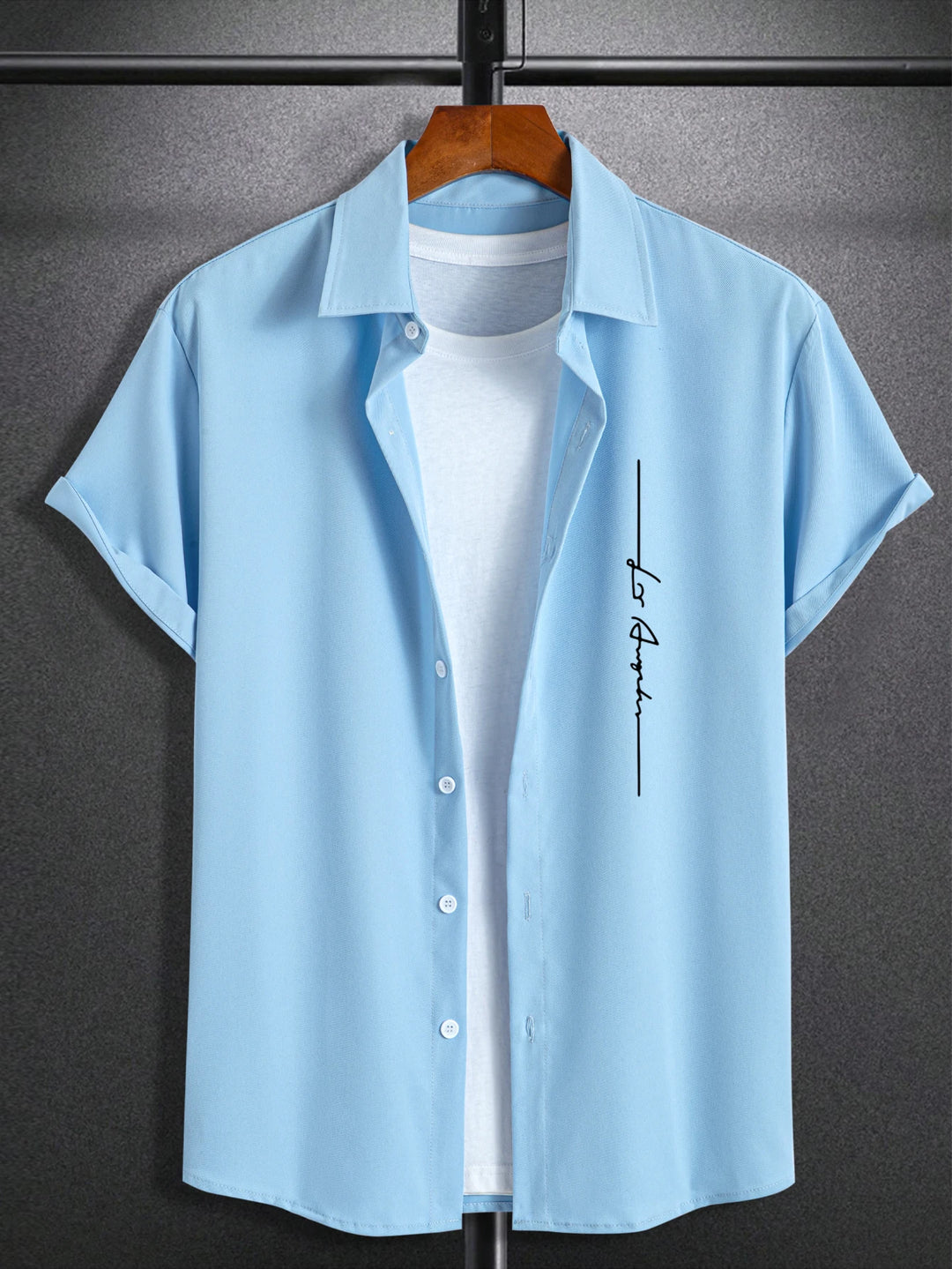 Men's Short-Sleeved Shirt Muscle Men's Fitness Shirt Summer Men's Sports Elastic Breathable Slim Show Muscle Short-Sleeved Shirt