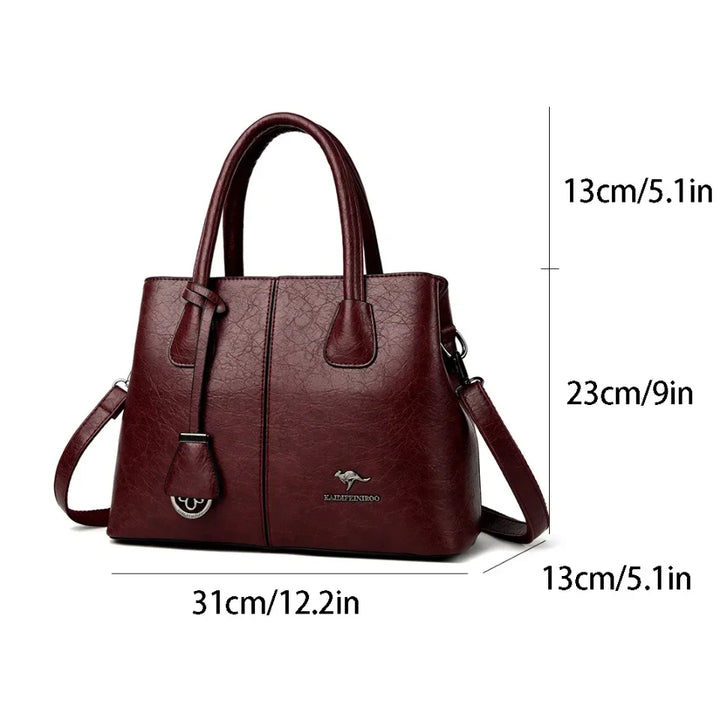 Women’s PU Leather Tote & Crossbody Handbag – Large Shoulder Bag