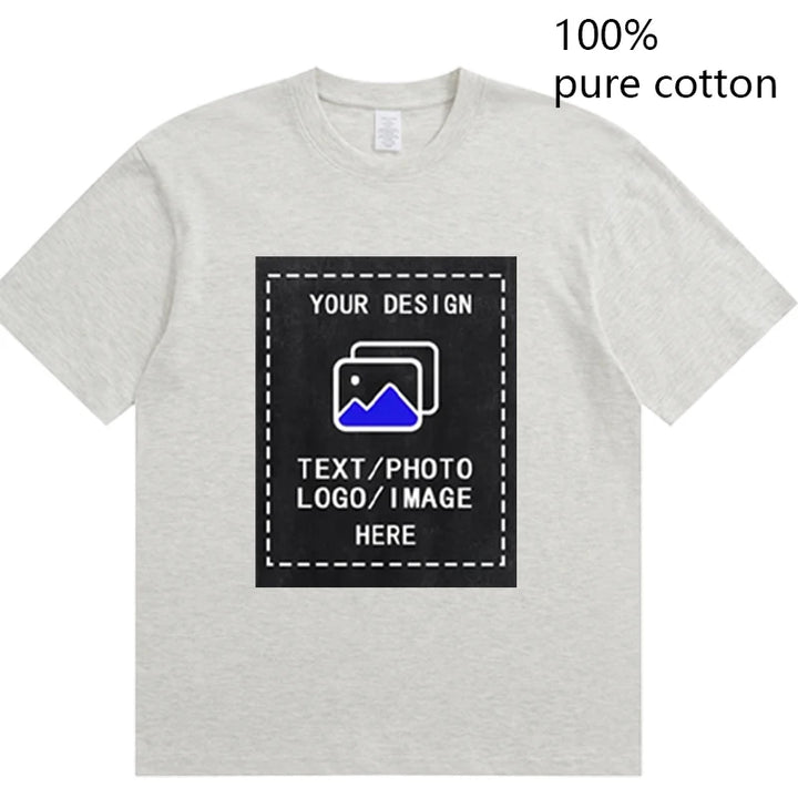 Custom-Made Men's T-Shirts Are Suitable for Team Gatherings, Gyms, and Sports Cotton Round-Neck Short-Sleeved Shirts