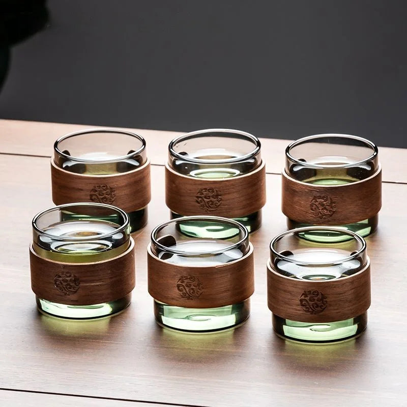 TeaLuxe™ Glas-Teekanne mit Teetassen