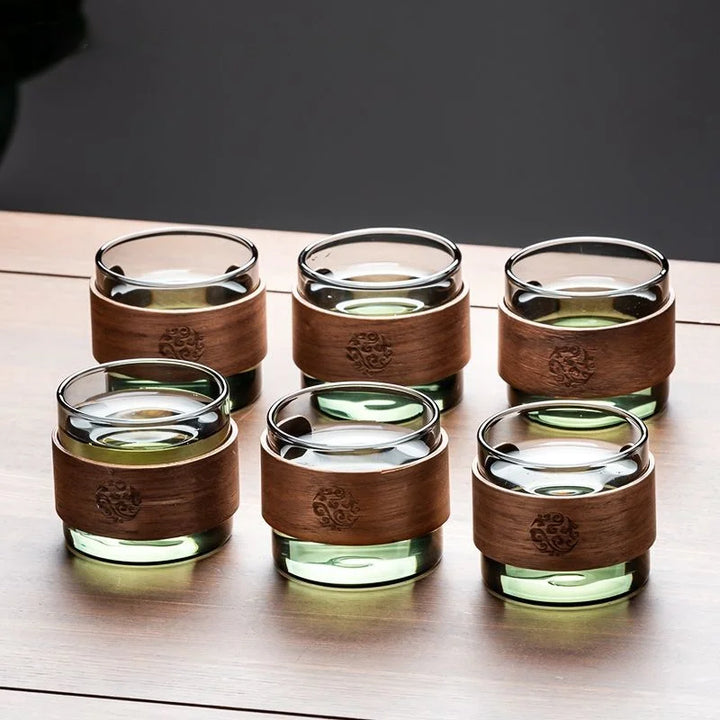 TeaLuxe™ Glas-Teekanne mit Teetassen