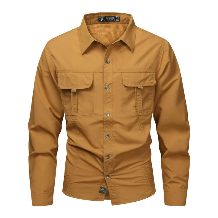 New Summer Male Thin Breathable Comfortable Cargo Shirts Men Outdoor Long sleeves Quick Drying Waterproof Tooling Shirts 5XL