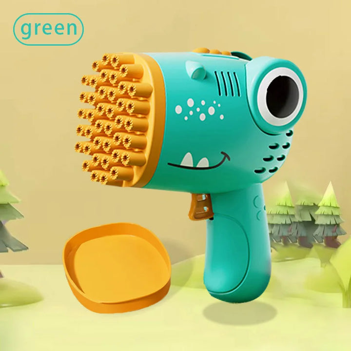 DinoFun™ 40-Loch-Seifenblasenpistole – Elektrisches Seifenblasenpistolen-Spielzeug