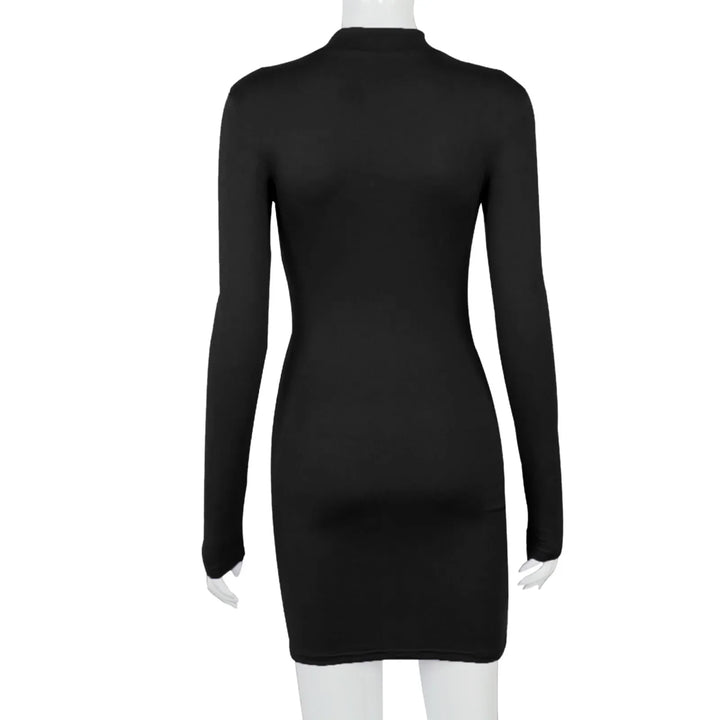Female Dresses Outfits Women'S Dress Long Sleeve Solid Color Drawstring O-Neck Tight-Fitting Vestidos De Fiesta Elegantes 2025