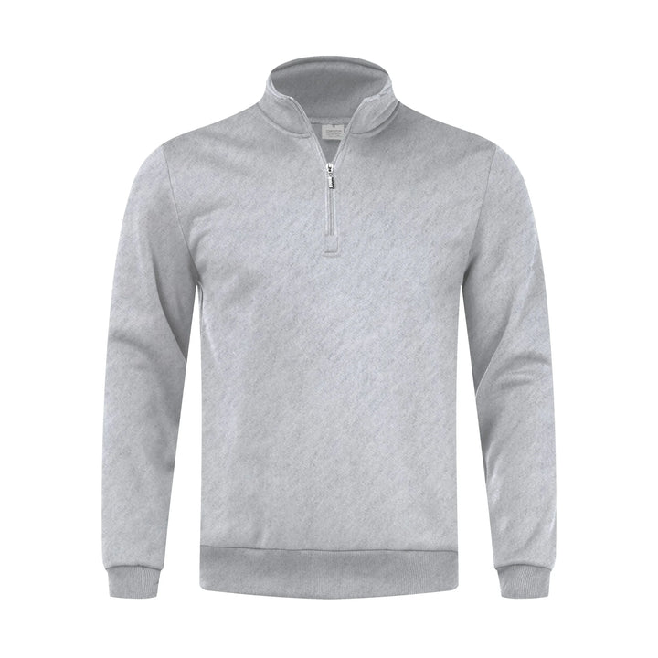 Men Sweatshirts Fall Spring Thicker Half Zip Pullover Hoody Solid Color Turtleneck for Male Outdoor