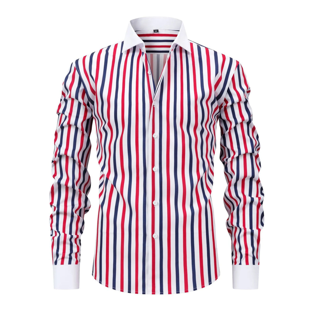 Summer Best-selling Men's Long-sleeve Button-down Shirt, No Ironing and Anti-Crease Properties Suitable for Daily Casual Wear