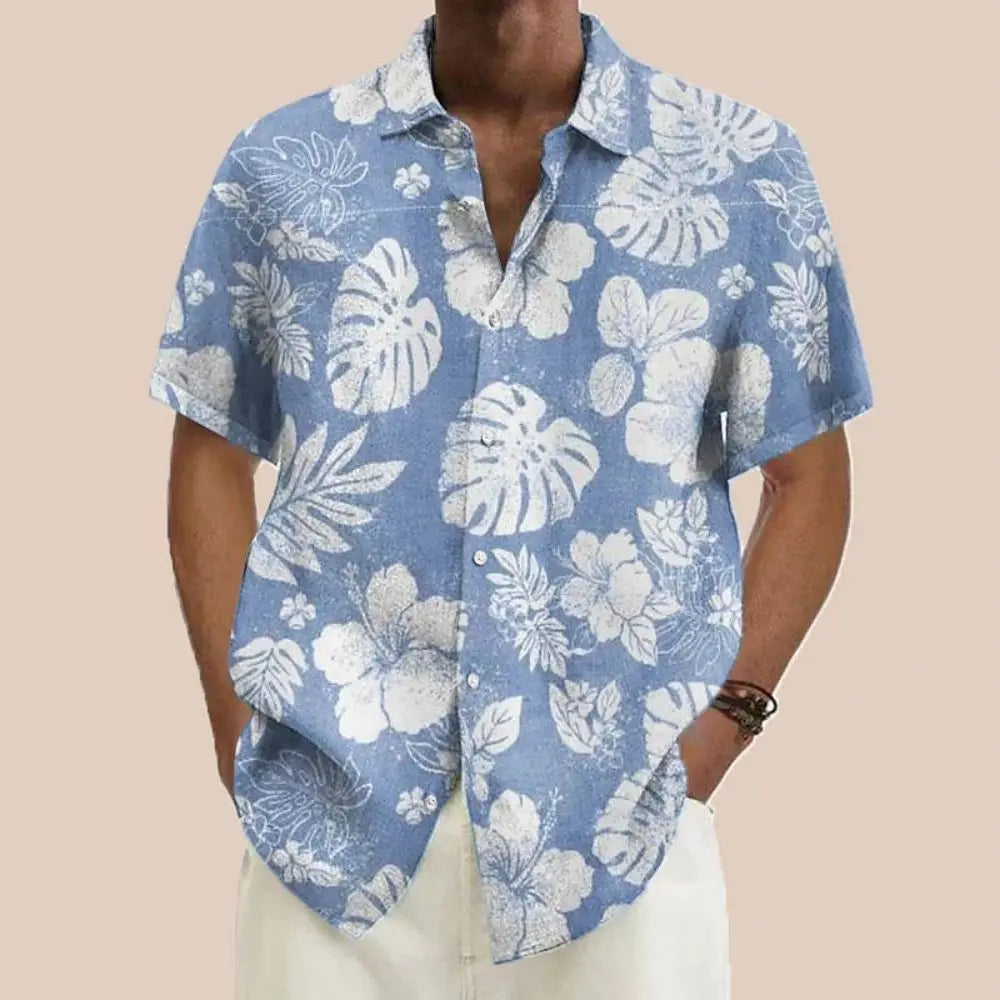 Hawaiian Shirts For Men Short Sleeve Tops New Coconut Treeo Graphic 3d Shirt Fashion Streetwear 5XL Summer Clothing Men's Blouse