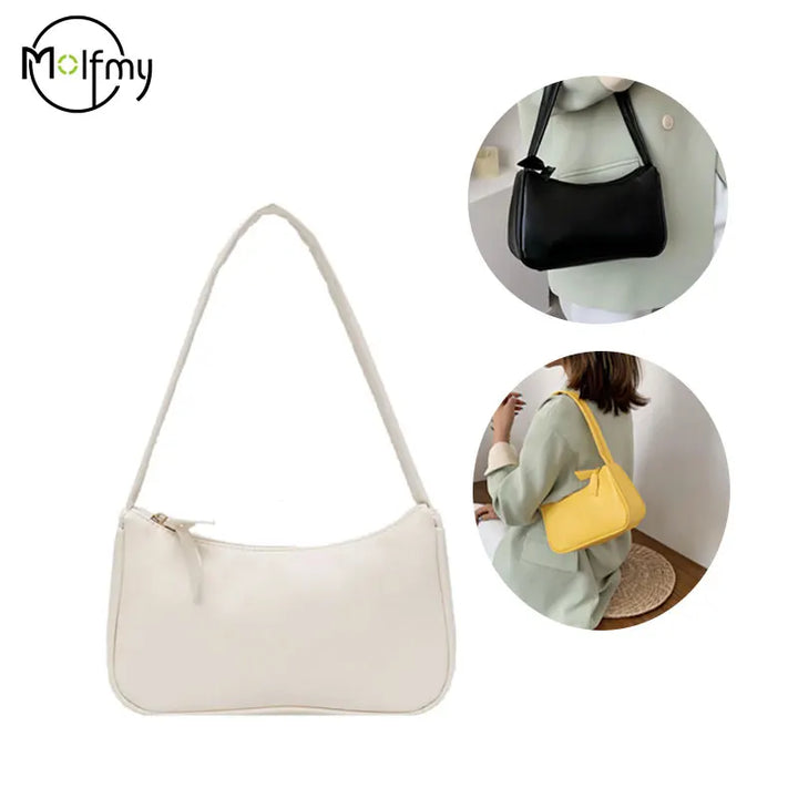 Women’s PU Leather Handbag – Simple Small Shoulder & Underarm Bag