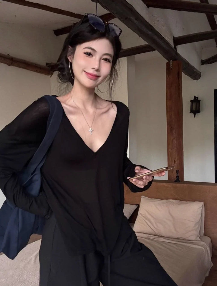 Tops Woman Korean Fashion With Sleeves Plain Long Sleeve T Shirt for Women Clothing Female Sale Cheap Clothes Y2k Korea Style