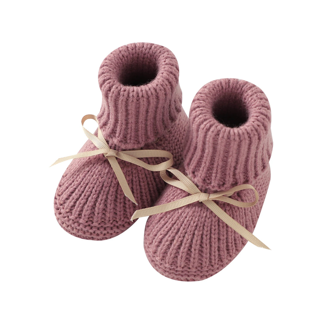 CozyToes™ Newborn Knitted Booties for Girls & Boys
