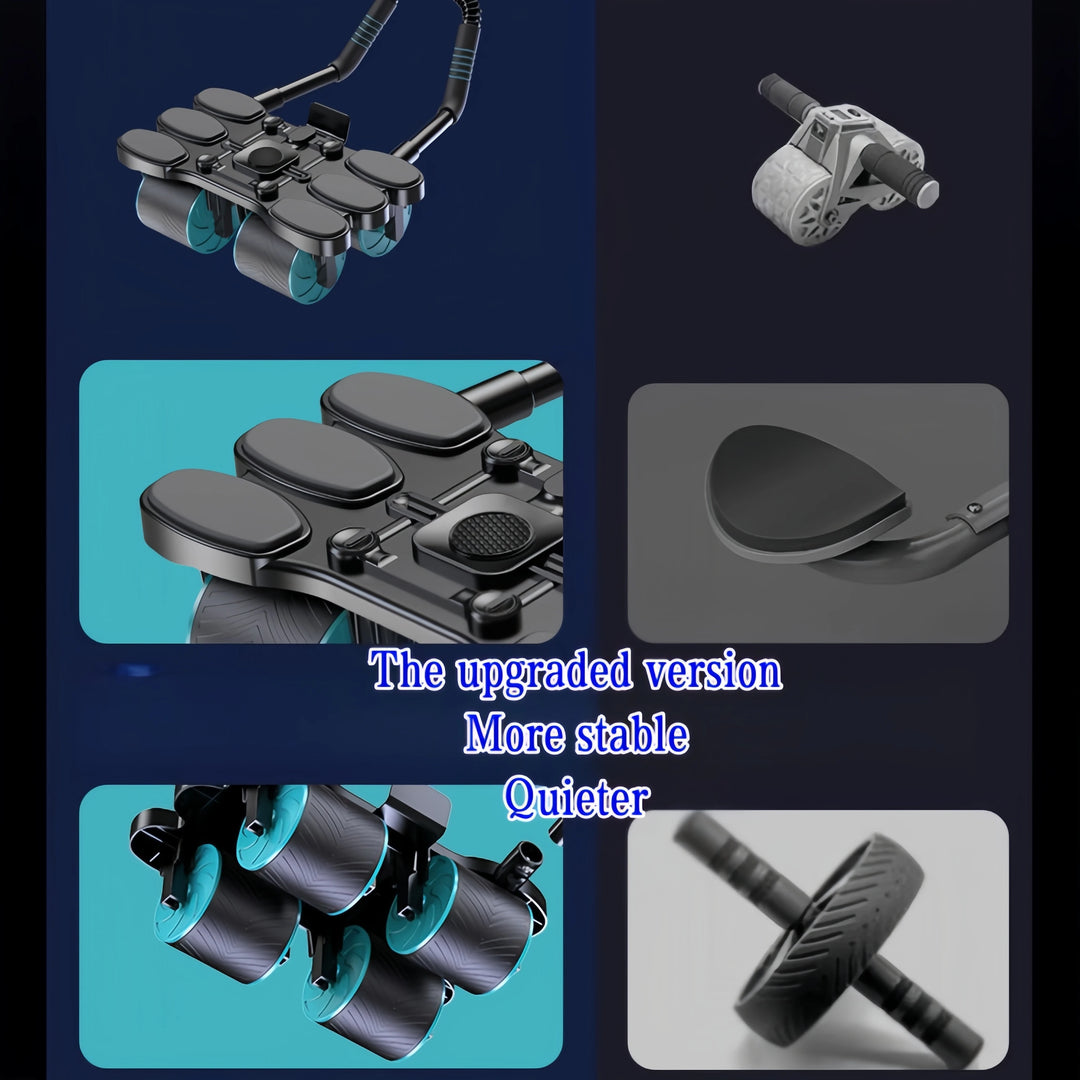 SilentRoll™ Fitness-Bauchmuskelrad – 4-Rad-Rebound