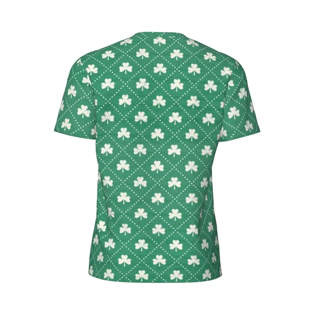 Sportswear T Shirt For Man Irish St Patricks Day T Shirts Hippie Green Plaid Summer Tees O Neck Streetwear Design Clothing Gift