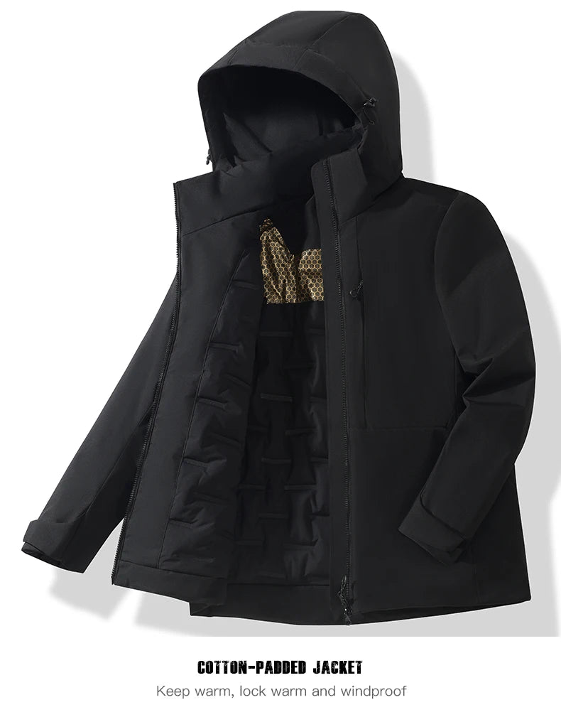 JNLN Unisex Waterproof Fleece Jacket – Windproof Thermal Coat for Hiking, Skiing & Outdoor Activities