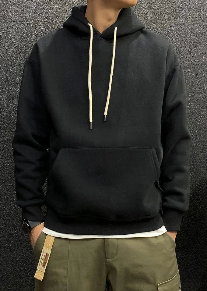 Sweatshirts For Man Fleeced Green Men's Clothing Hooded Hoodies Solid Simple Elegant Hot Offers Sweat Shirt Welcome Deal Cheap