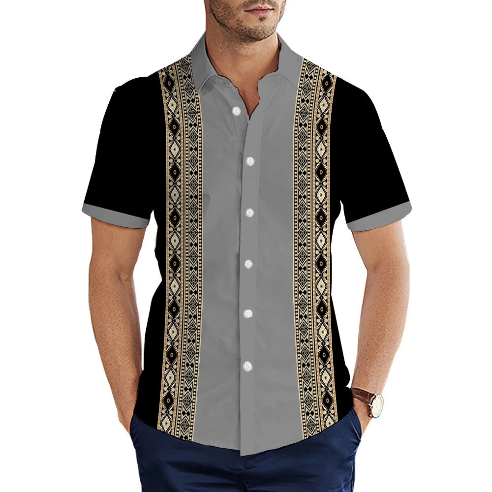 Men's Shirt Summer Casual Fashion Short Sleeved Shirt For Men Loose Breathable Hawaiian Shirt Man Casual Men's Clothing Top