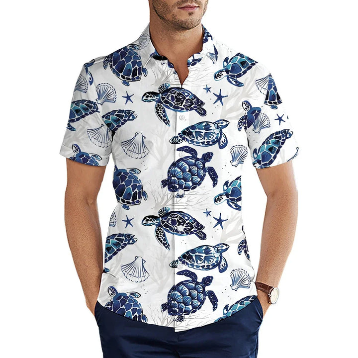 Men's Shirt Summer Casual Fashion Short Sleeved Shirt For Men Loose Breathable Hawaiian Shirt Man Casual Men's Clothing Top
