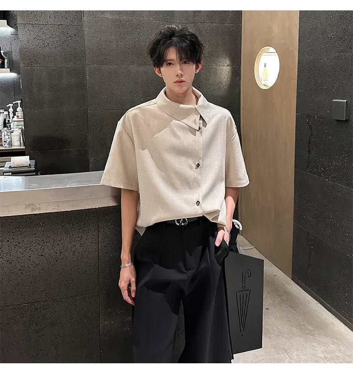 New short sleeve Shirts Men fashion Casual Shirts Personalized Design Lightweight Henley Beach Shirts Hawaiian Shirts Men